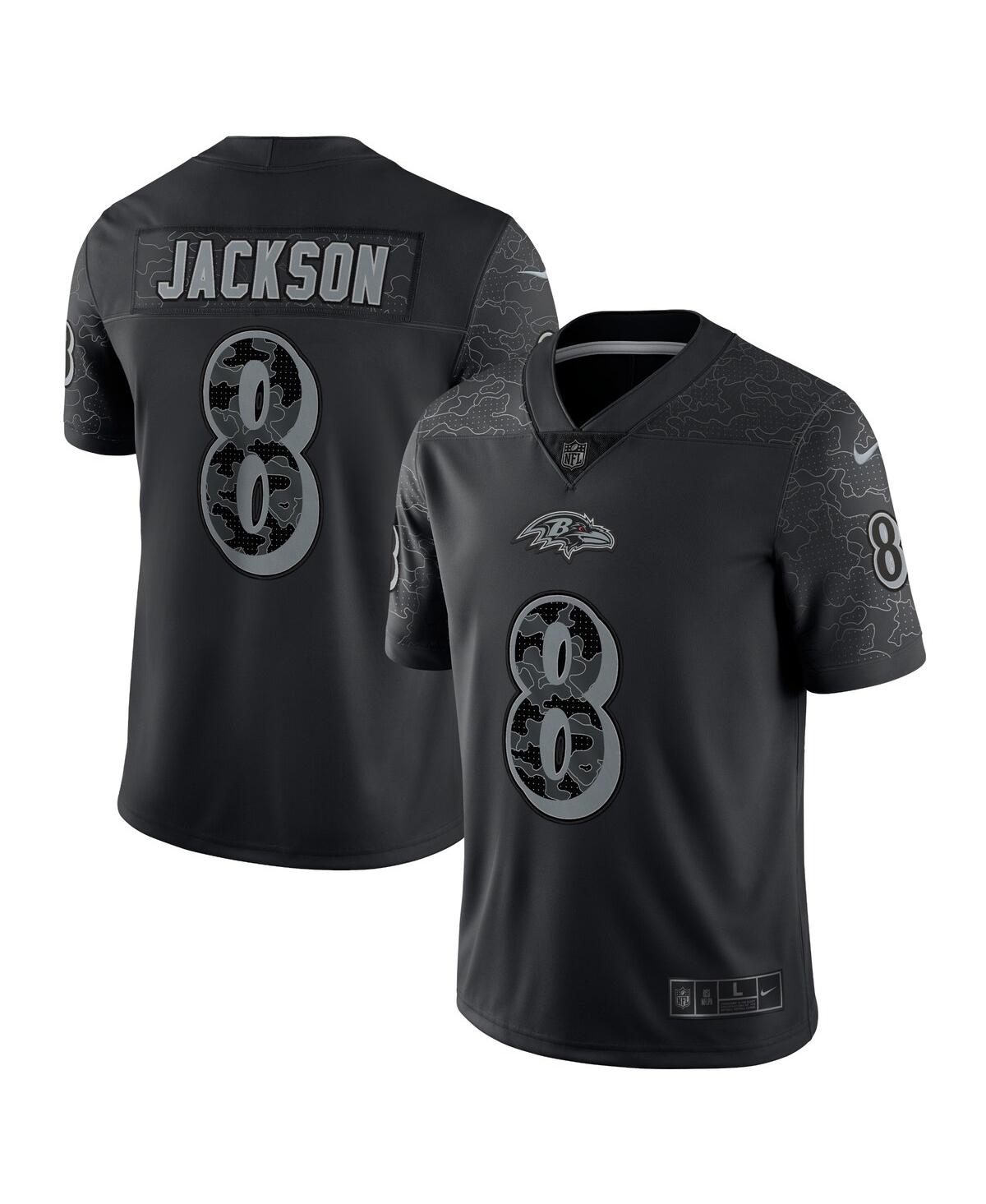 Men's Nike Lamar Jackson Black Baltimore Ravens Rflctv Limited Jersey
