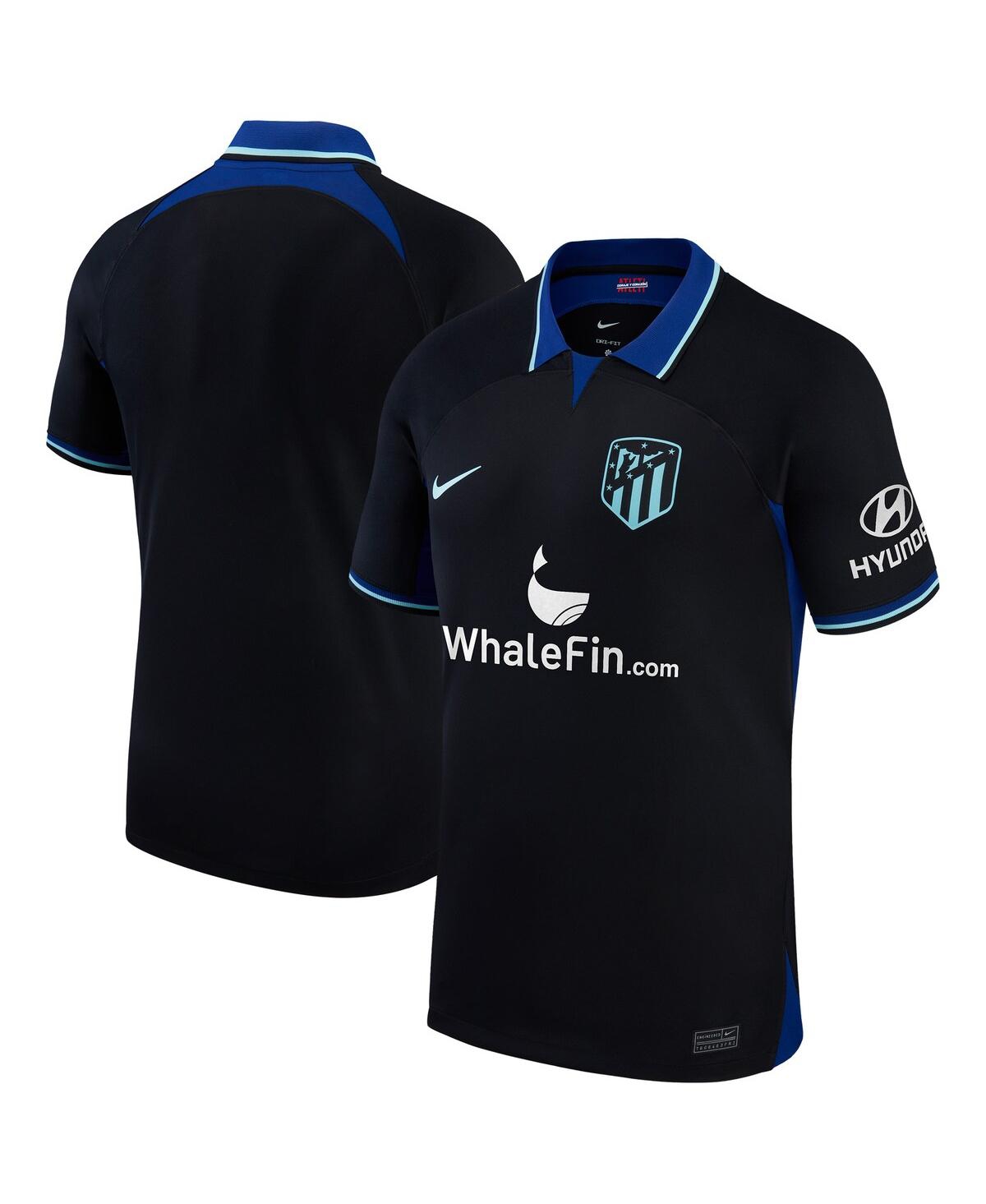 Men's Nike Black Atletico de Madrid 2022/23 Away Breathe Stadium Replica Blank Jersey