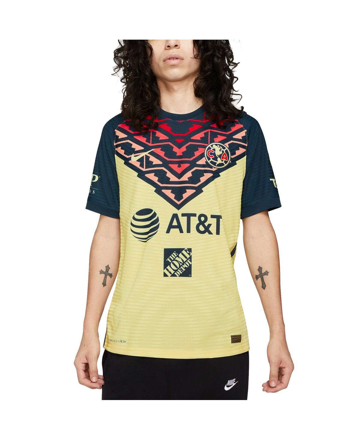 Men's NikeClub America 2021/22 Home Vapor Match Authentic Jersey - Yellow