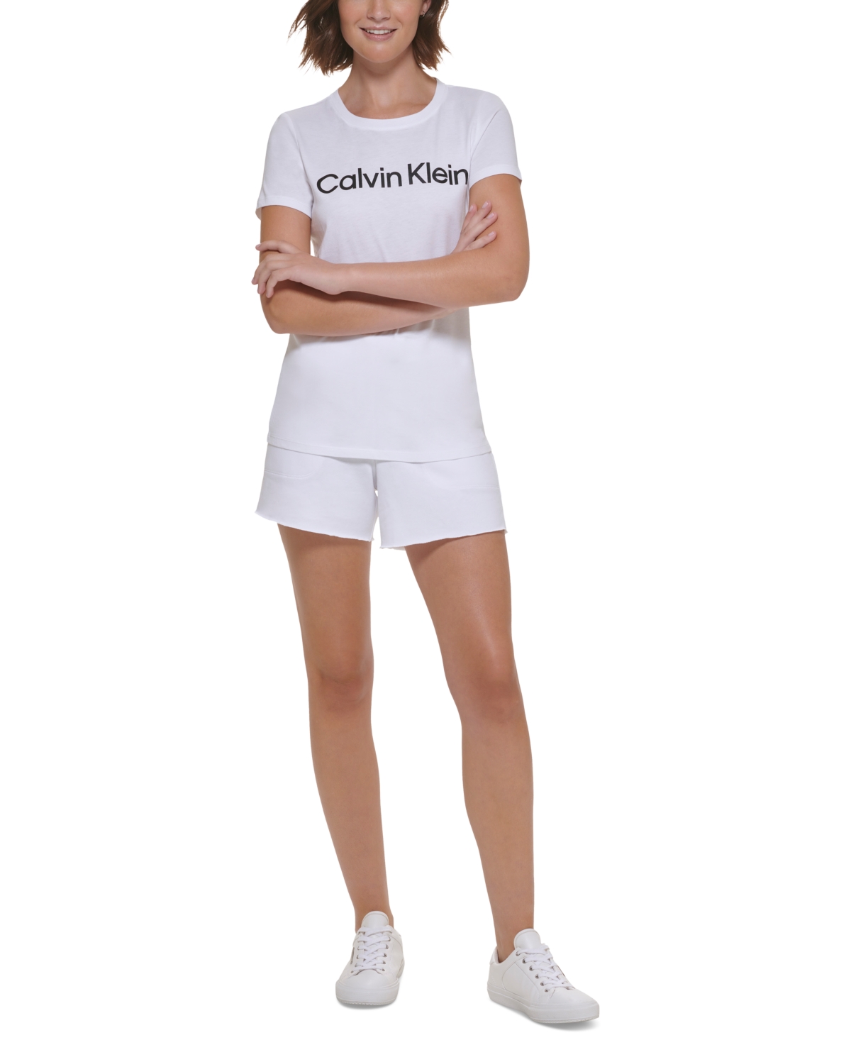 Calvin Klein Performance Women's Logo T-shirt In White