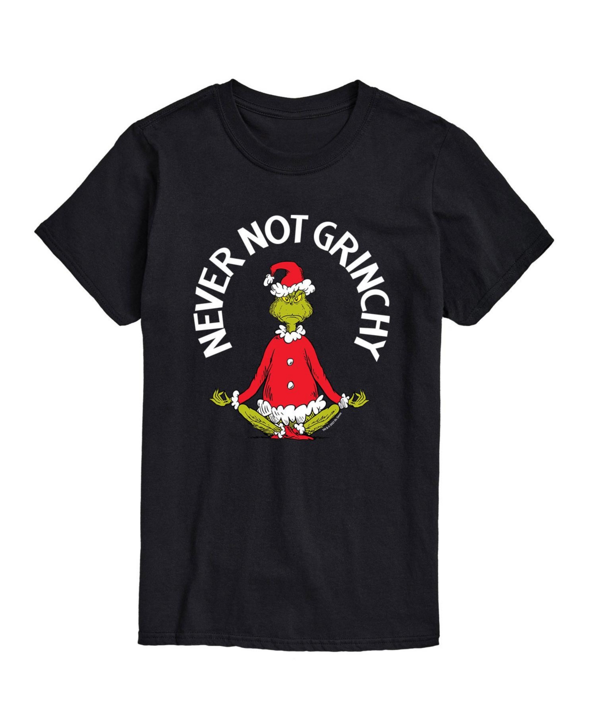 Airwaves Men's Dr. Seuss The Grinch Never Not Grinchy Graphic T-shirt In Black