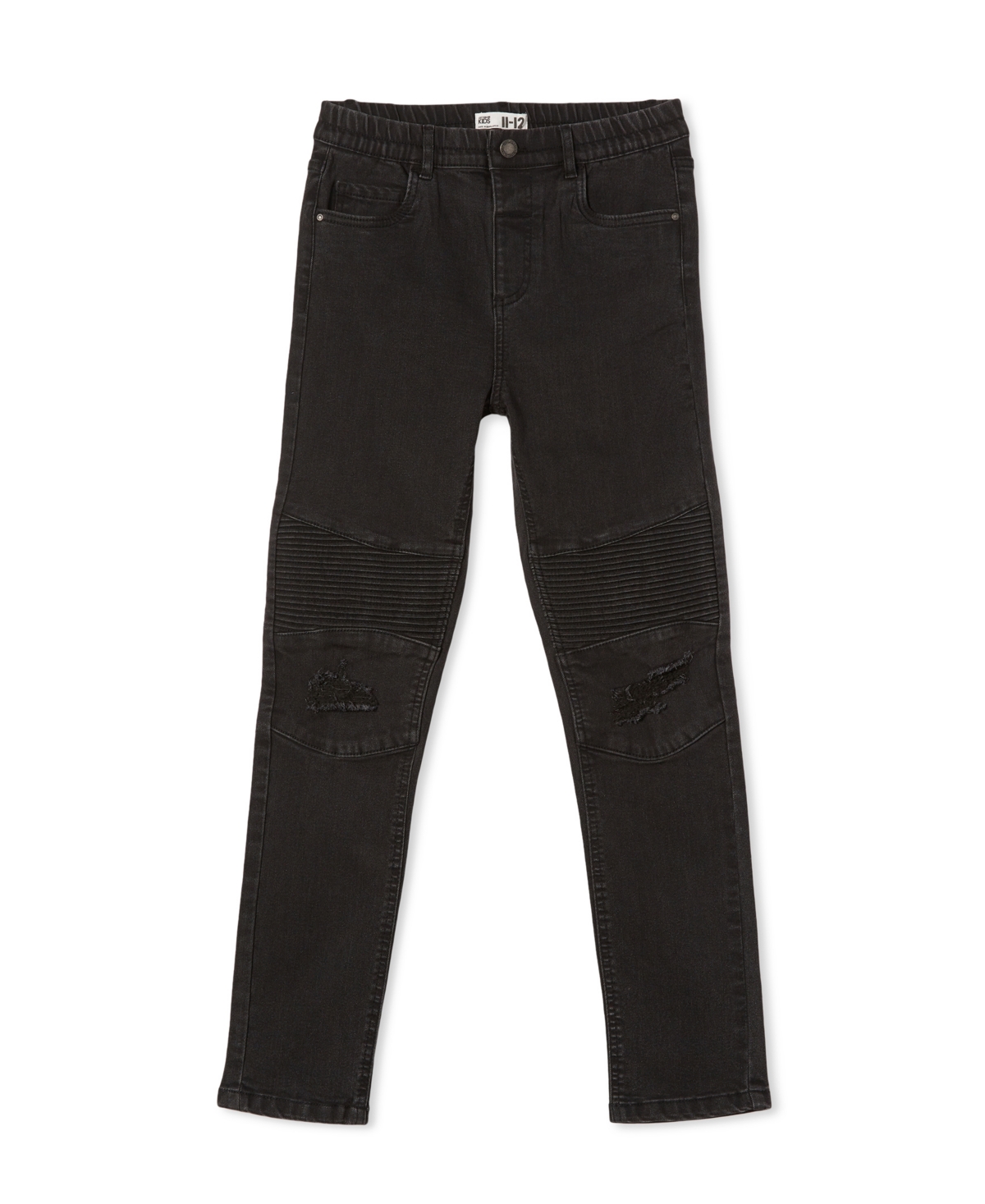 Shop Cotton On Big Boys Super Skinny Fit Moto Stretch Denim Jeans In Burleigh Black