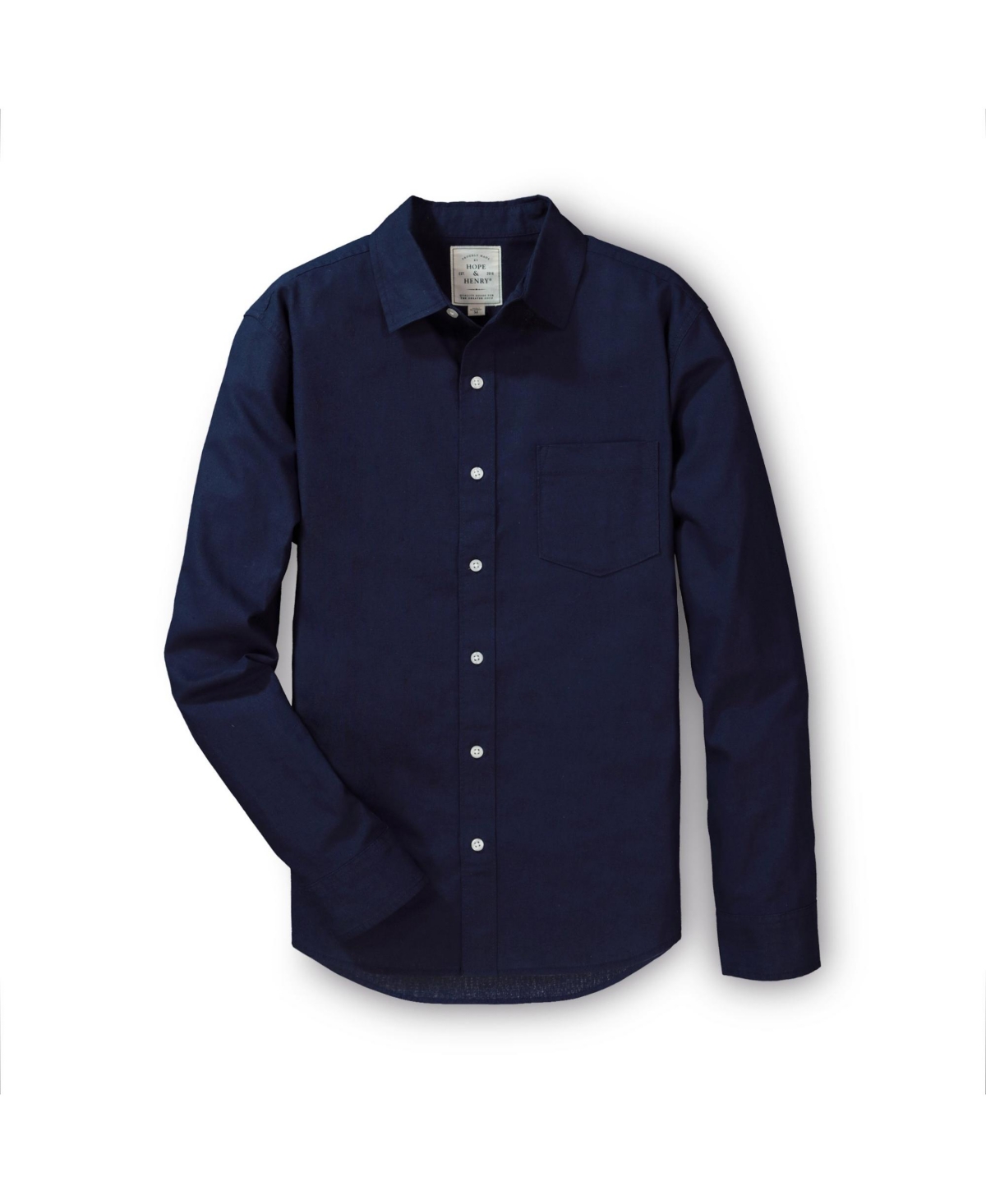 Men's Linen Button Down Shirt - Navy
