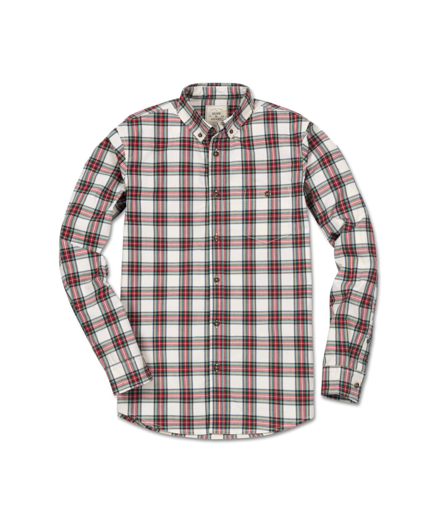 Men's Hope and Henry Organic Cotton Long Sleeve Stretch Poplin Button Down Shirt