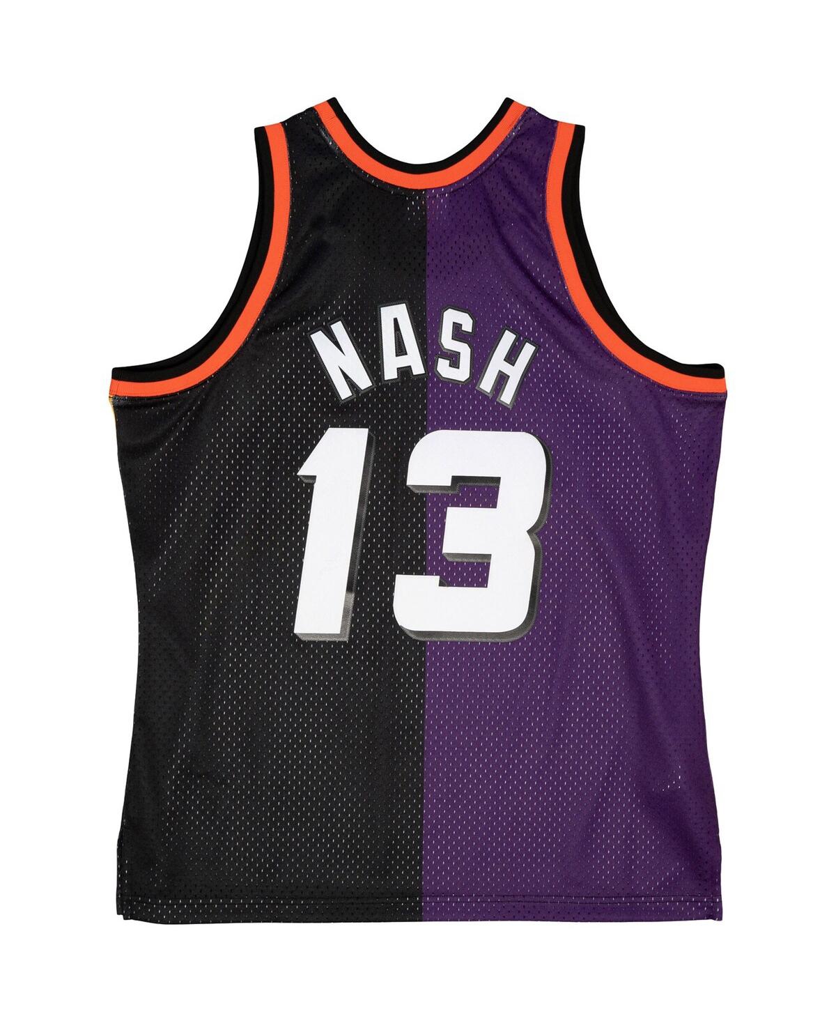 Men's Mitchell & Ness Steve Nash Black Phoenix Suns Big and Tall Hardwood Classics 1996-97 Split Swingman Jersey - Black