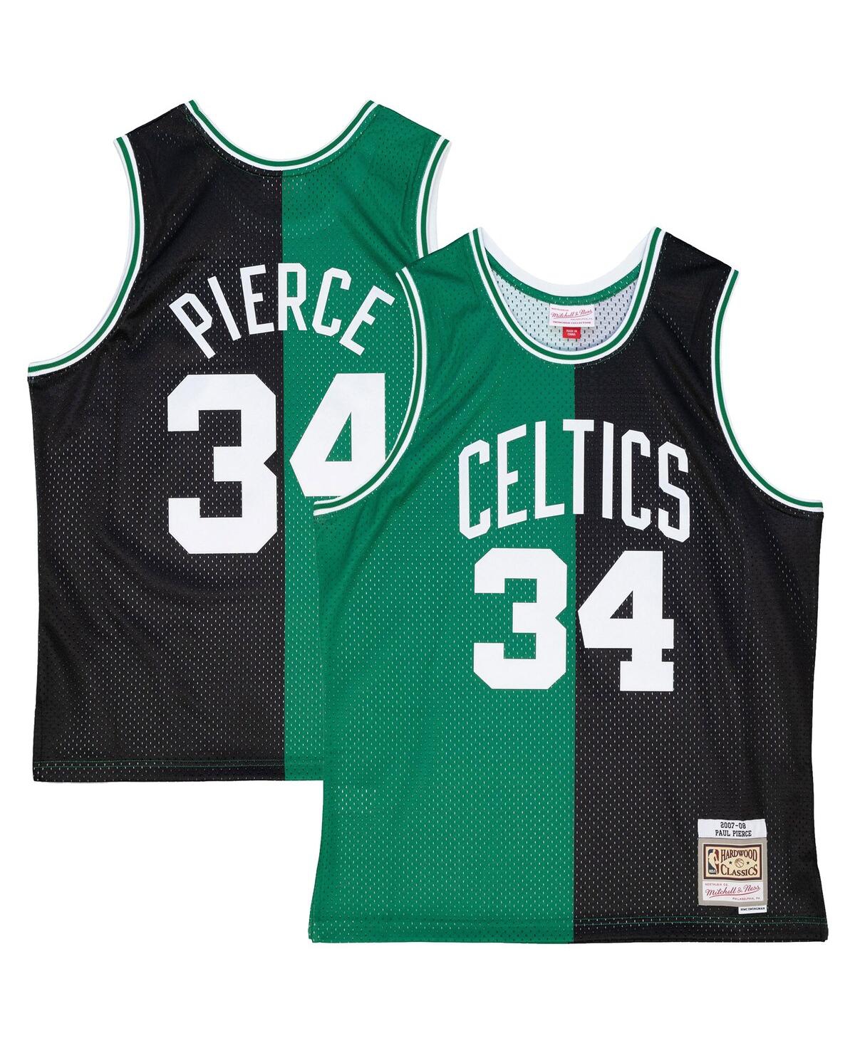Men's Mitchell & Ness Paul Pierce Kelly Green Boston Celtics Hardwood Classics 2007-08 Split Swingman Jersey - Kelly Green