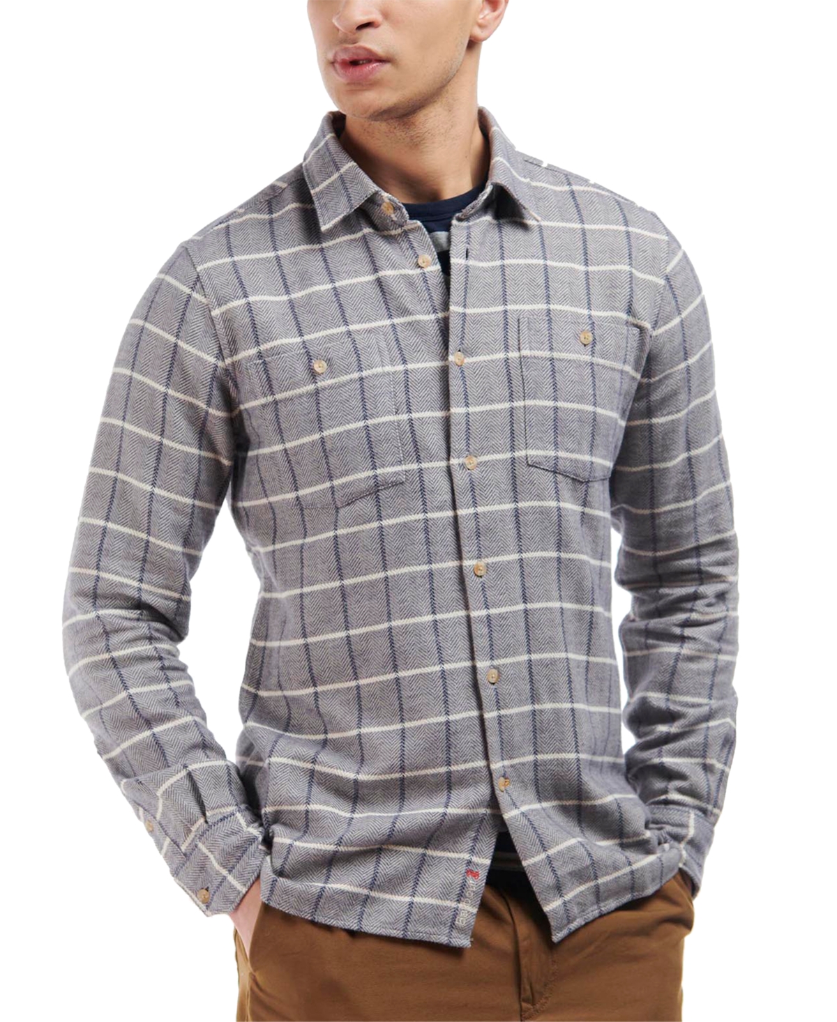 Barbour Gretna Check Organic Cotton Button-up Shirt In Chambray