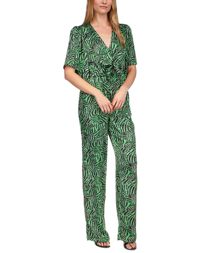 Michael Kors Women's Zebra-Print Tie Jumpsuit & Reviews - Pants & Capris -  Women - Macy's