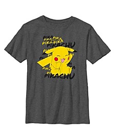 Boy's Pokemon Pikachu Laughing  Child T-Shirt