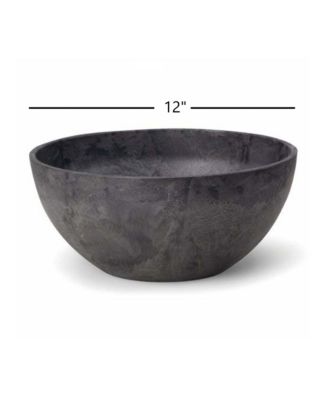 Napa Bowl Planter Black 12 Inch