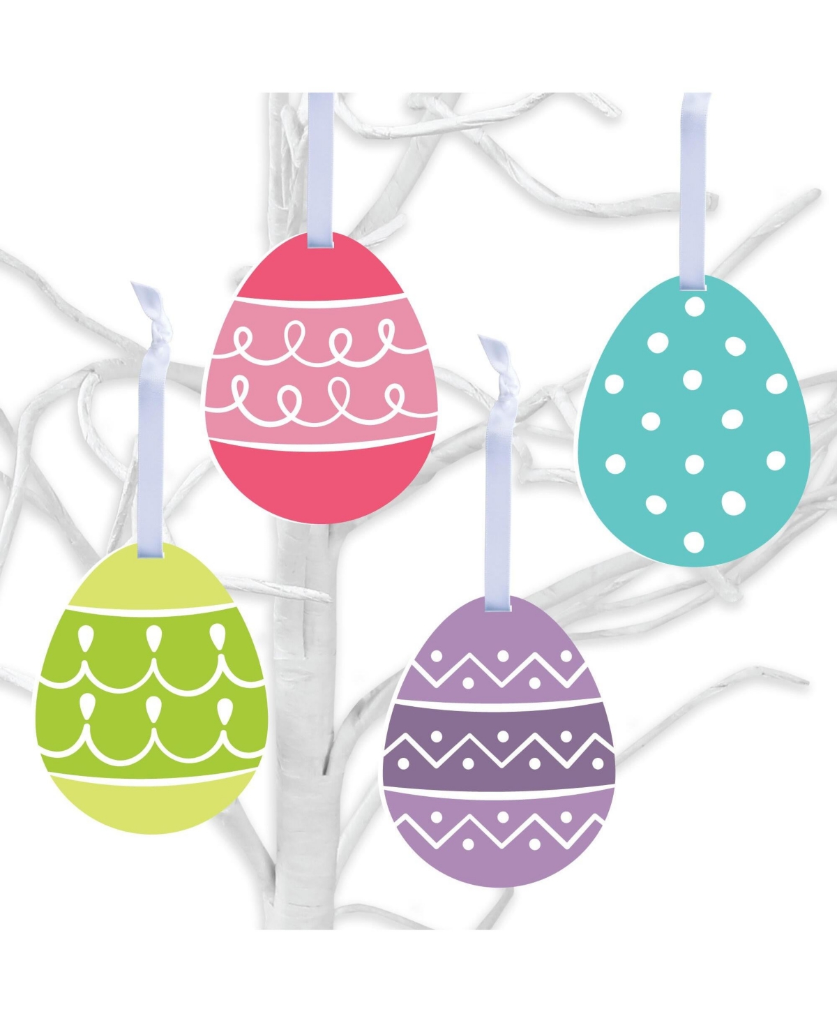 Hippity Hoppity - Easter Egg Decorations - Tree Ornaments - Set of 12
