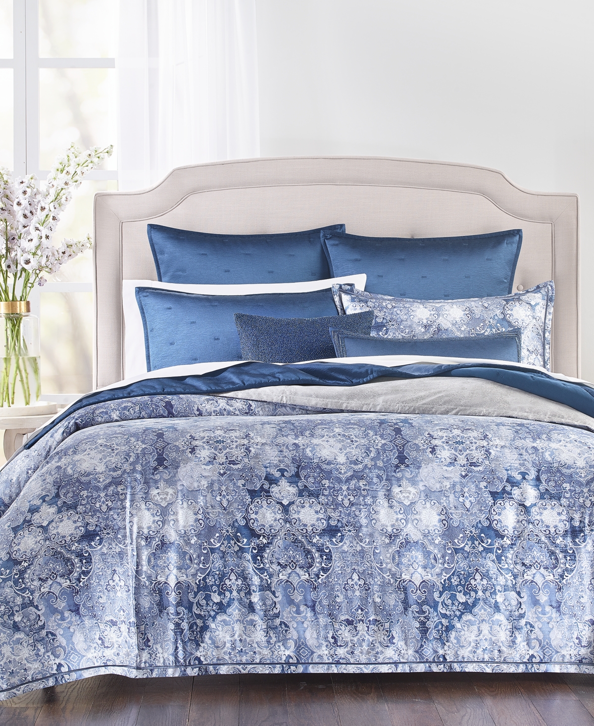 Hotel Collection Heirloom Tapestry 3-pc. Comforter Set, Full/queen, Created For Macy's In Blue