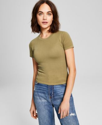 And Now This - Women's Seamless Short-Sleeve Crewneck Top