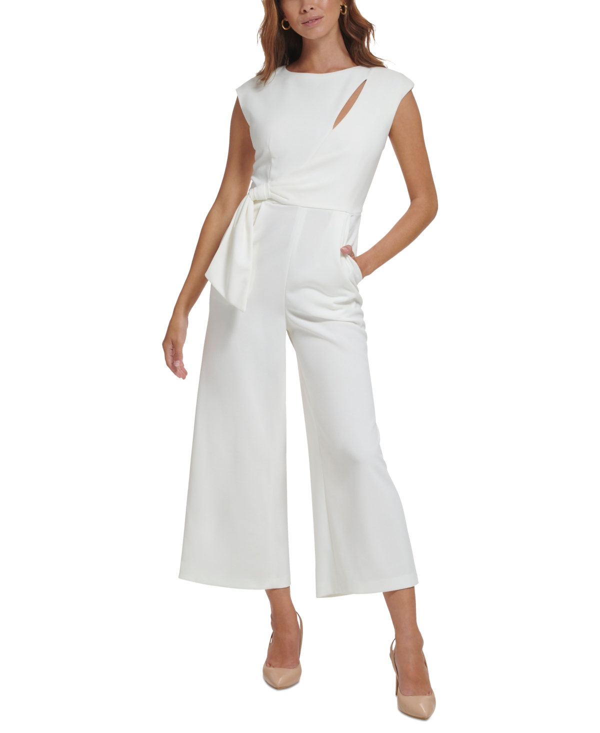 White calvin klein jumpsuit clearance