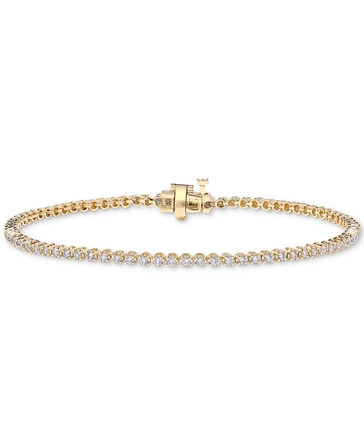 Macy's Diamond Tennis Bracelet (1 Ct. T.w.) In 14k White Or Yellow Gold