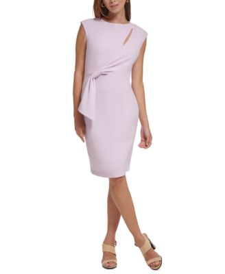 Calvin Klein Petite Keyhole Side-Tie Sheath Dress - Macy's