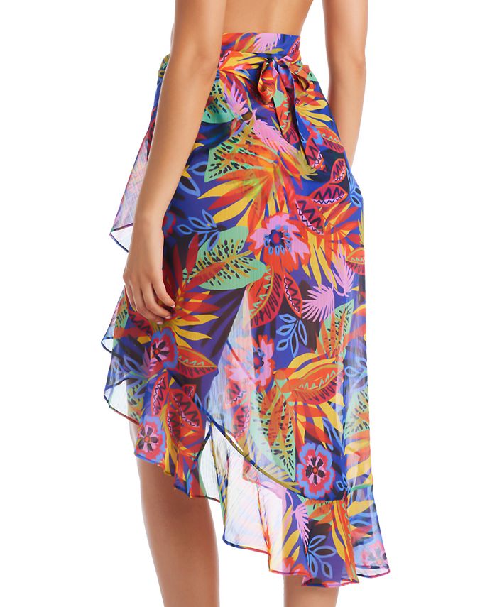 Bleu by Rod Beattie Women's Night Safari Ruffled Wrap CoverUp Macy's