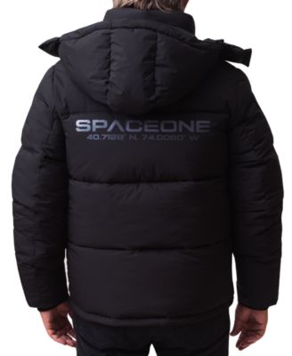 Мужская пуховая куртка Space One Space One в стиле НАСА с капюшоном и принтом астронавта в интерьере