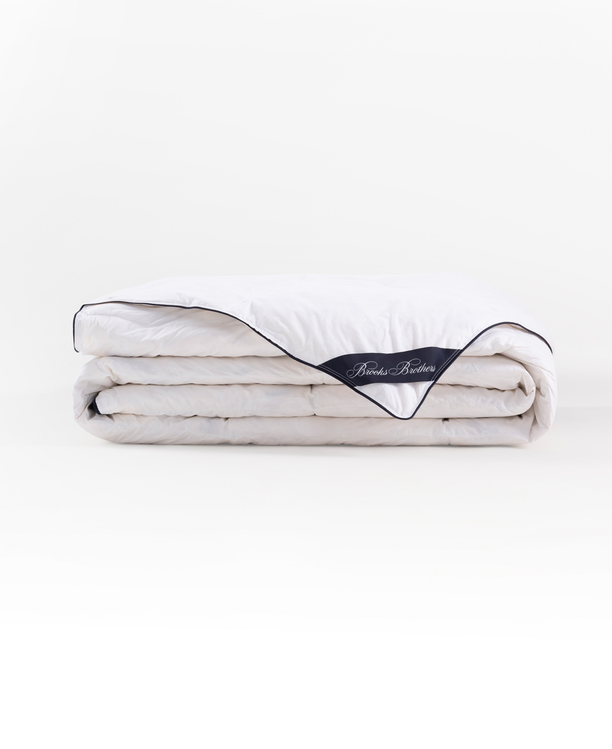 Brooks Brothers Goose Feather & Down Filled Comforter, King In White