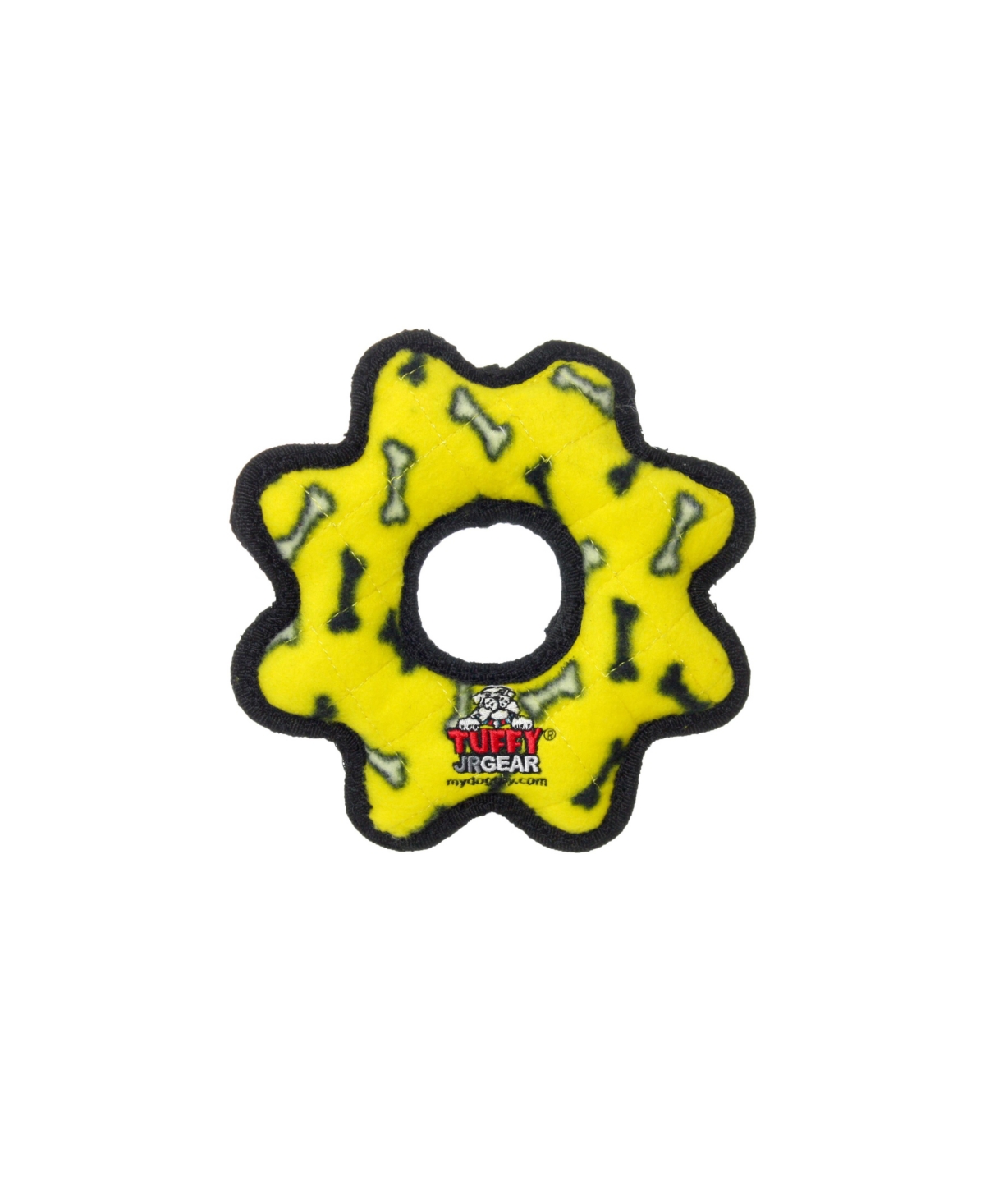 Jr Gear Ring Yellow Bone, Dog Toy - Bright Yellow