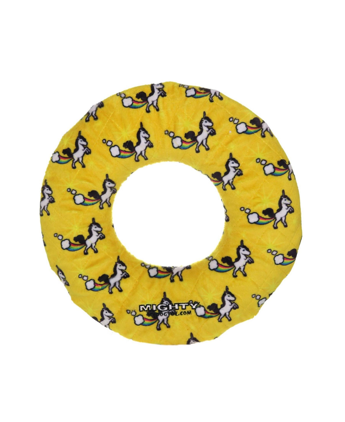 Ring Unicorn, Dog Toy - Yellow