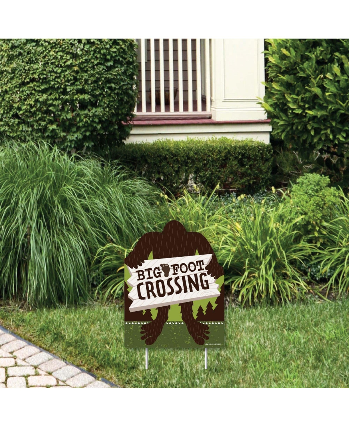 Sasquatch Crossing - Outdoor Lawn Sign - Bigfoot Party Yard Sign - 1 Pc