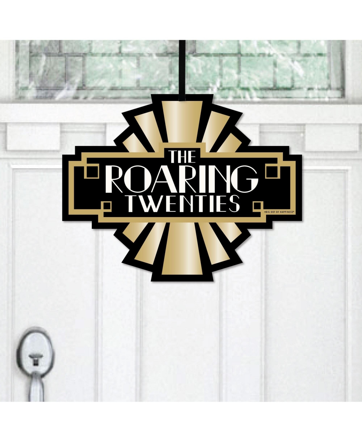 Roaring 20s - Hanging 1920s Art Deco Party Outdoor Front Door Decor - 1 Pc Sign