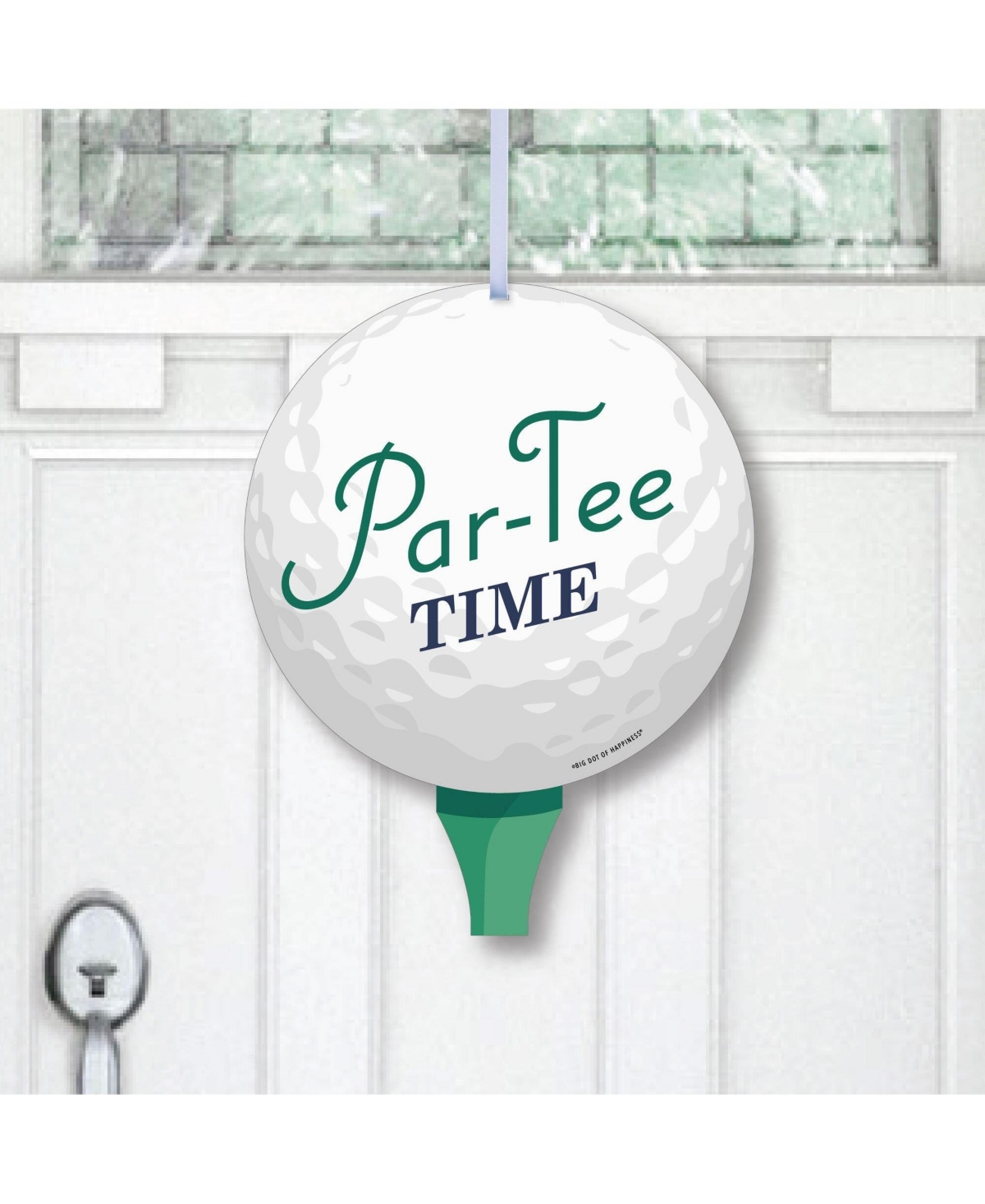 Par-Tee Time - Golf - Hanging Porch Outdoor Front Door Decor - 1 Piece Sign