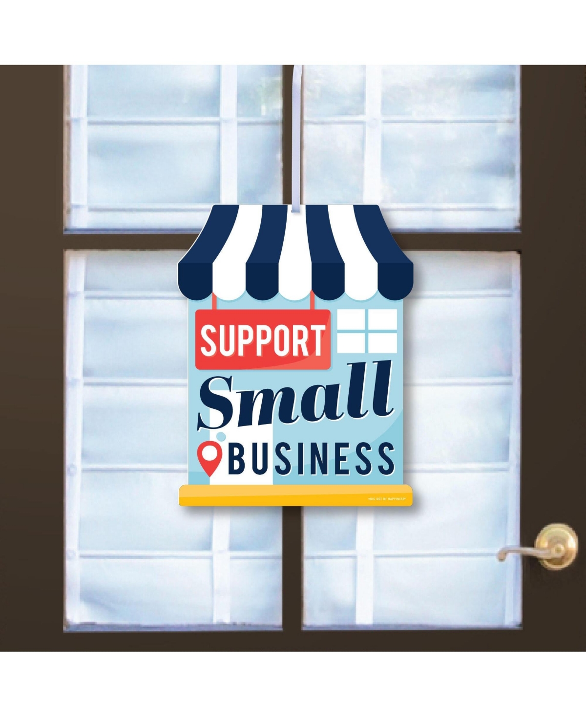Support Small Business - Hanging Thank You Outdoor Front Door Decor - 1 Pc Sign