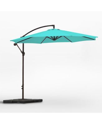 10 ft Outdoor Patio Cantilever Umbrella with Weight Base