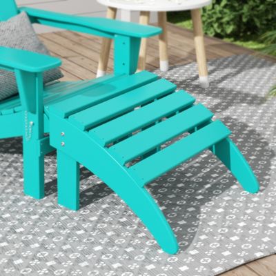 All-Weather Outdoor Patio Poly Adirondack Ottoman Footrest