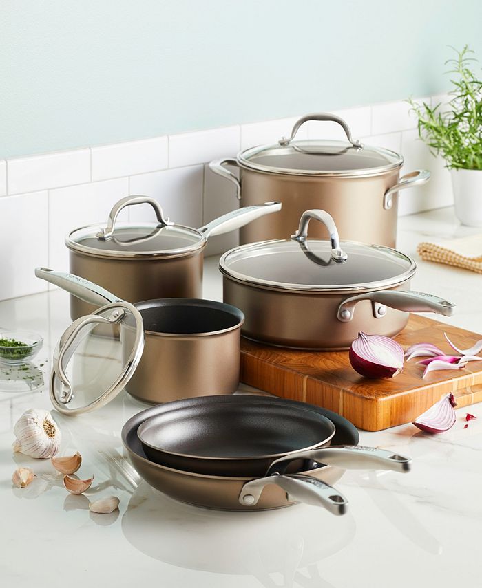 Anolon Ascend Hard Anodized Nonstick Cookware Set, 10 Piece Macy's