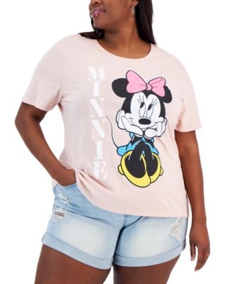 Disney - Trendy Plus Size Crewneck Minnie Mouse Short-Sleeve T-Shirt
