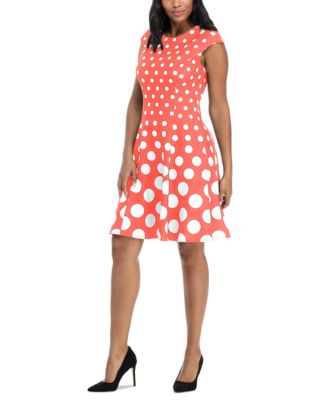 London Times Women's Printed Fit & Flare Dress - Macy's