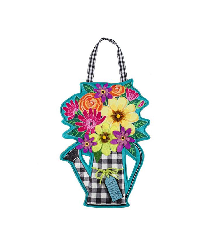 Evergreen Buffalo Check Watering Can Door Decor 14 x 19 Inches Fade and Weather Resistant Macy's
