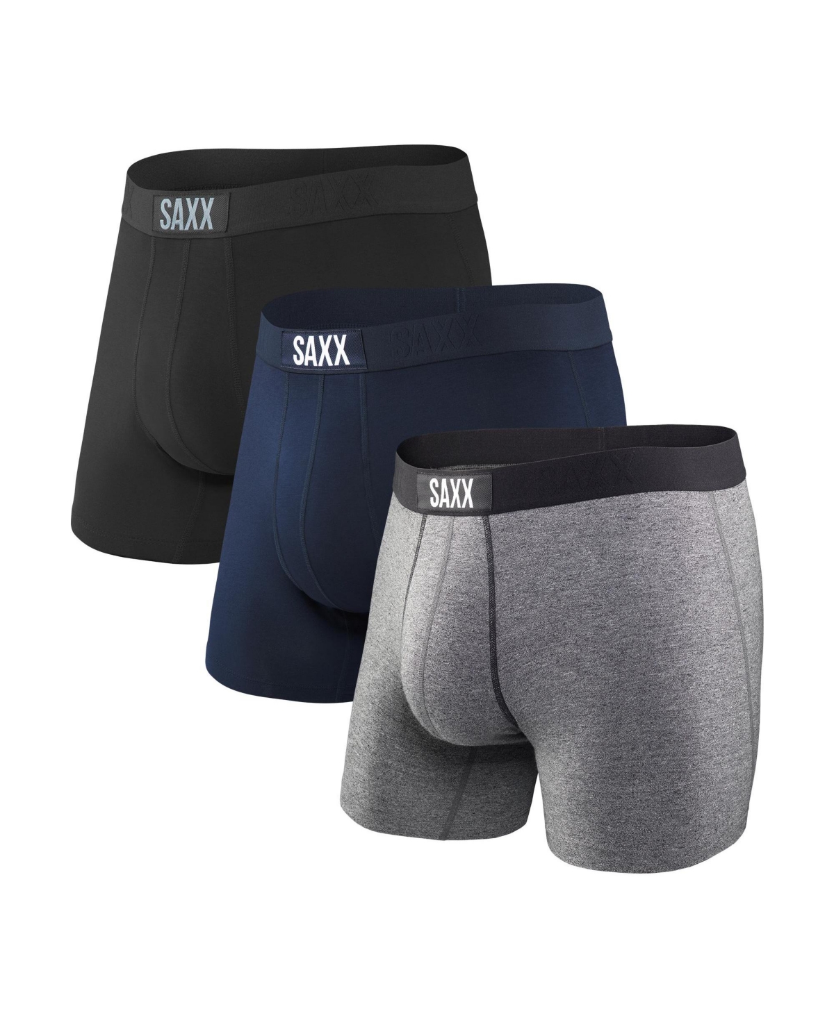 Men's Vibe Super Soft Slim Fit Boxer Brief, 3 Pk. - Black, Grey, Navy
