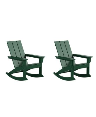 Modern Adirondack Outdoor Rocking Chair Set of 2