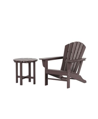 Outdoor Adirondack Chair with Round Side Table