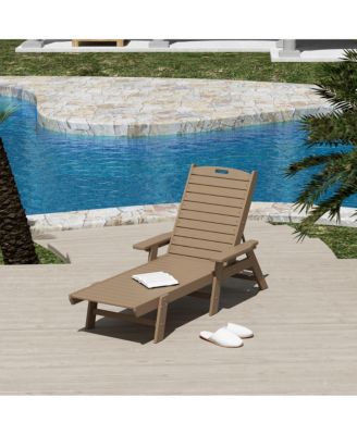 Adirondack Outdoor Chaise Lounge for Patio Garden Poolside