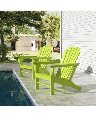All-Weather Contoured Outdoor Poly Adirondack Chair (Set of 2)