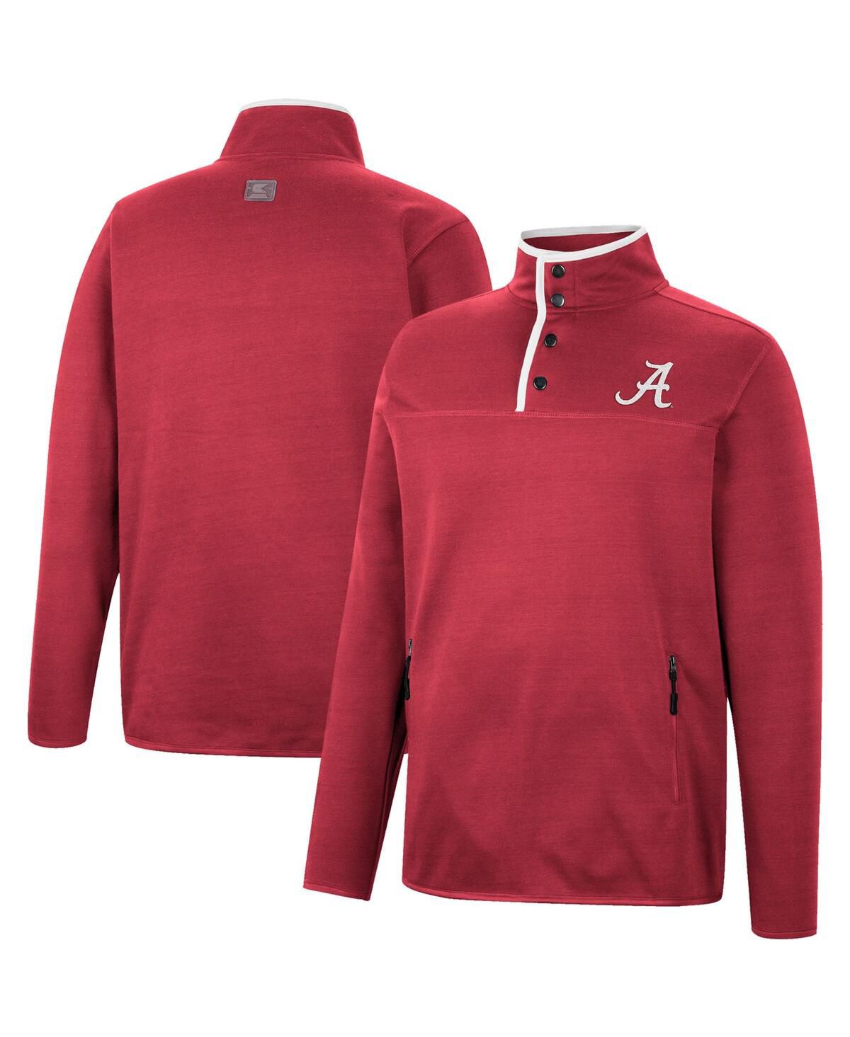 Мужская малиновая куртка Alabama Crimson Tide Rebound с застежкой на четверть пуговицы