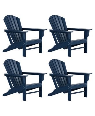 All-Weather Contoured Outdoor Poly Adirondack Chair (Set of 4)
