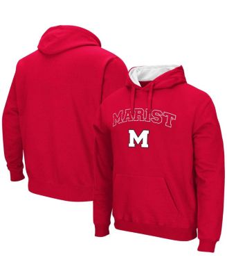 Men's Red Marist Red Foxes Arch & Logo Pullover Hoodie