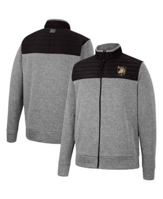 Mens Colosseum Gray Black Army Black Knights Putter Herringbone Full-Zip Jacket 12790₽