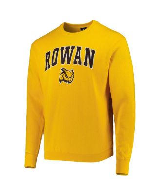 Men's Gold Rowan Profs Arch Over Logo Pullover Sweatshirt