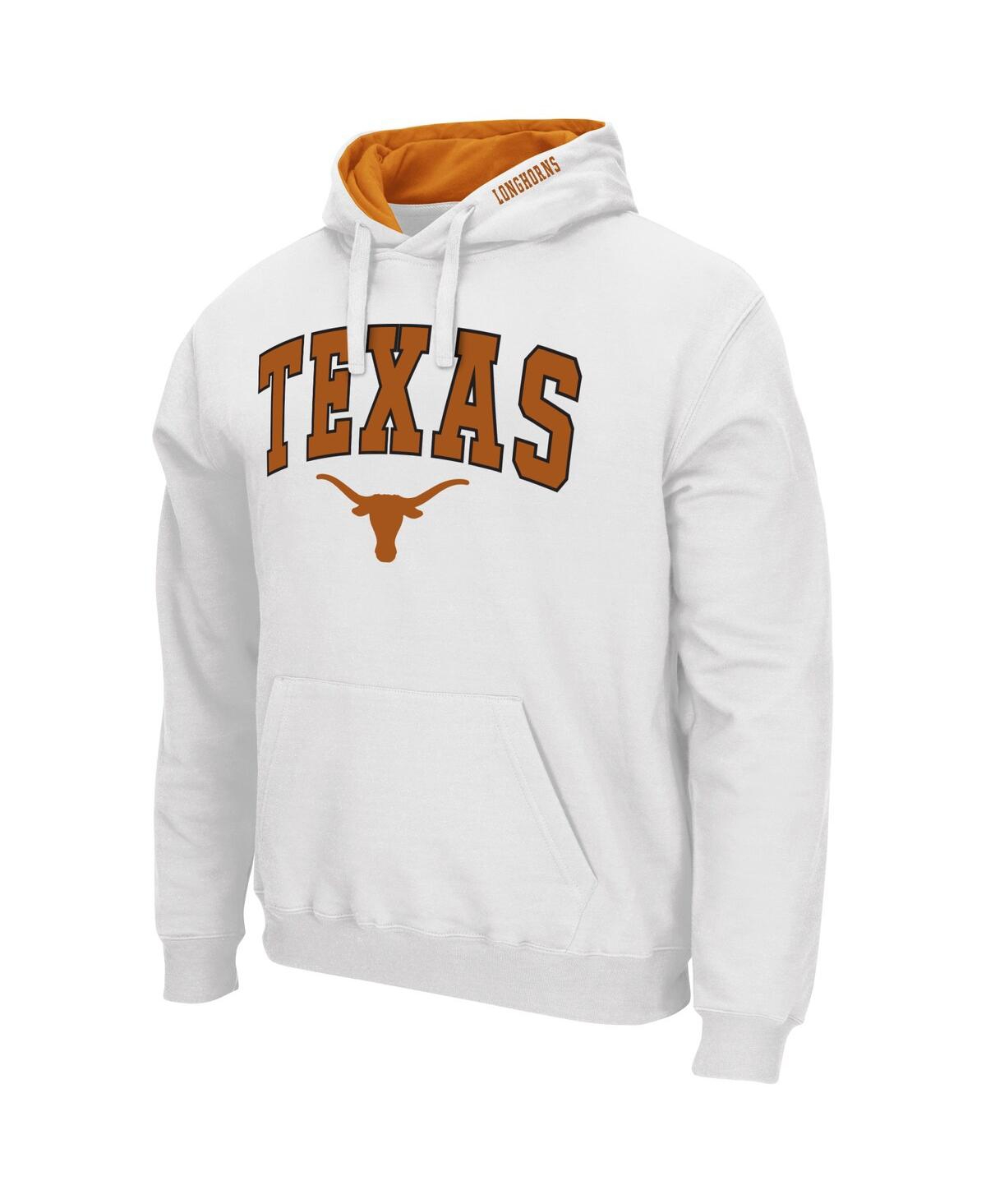 Colosseum Men's  White Texas Longhorns Arch & Team Logo 3.0 Pullover Hoodie In White