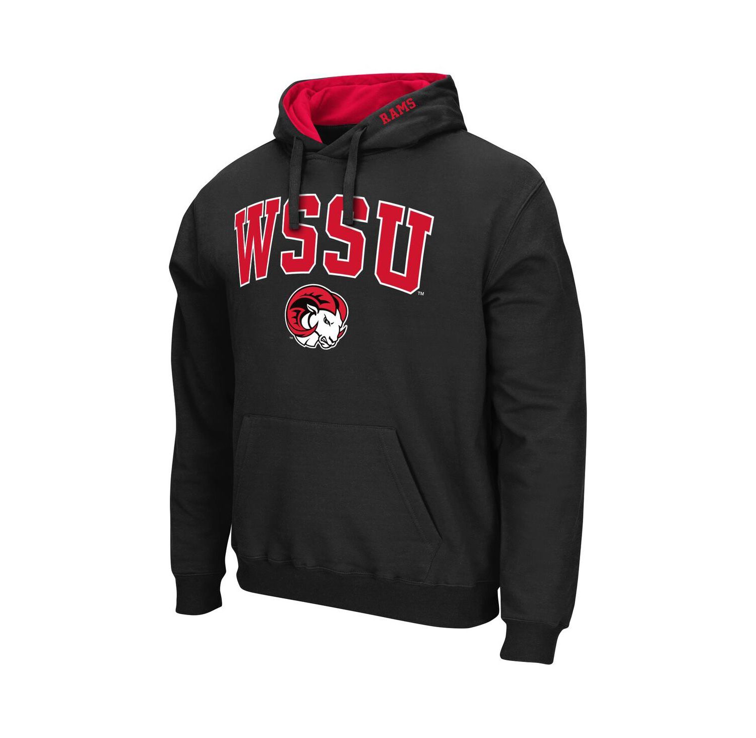 Men's Black Winston-Salem State Rams Arch & Logo Pullover Hoodie