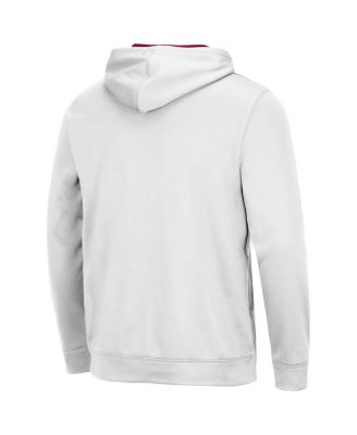 Men's White Oklahoma Sooners Slash Stack 2.0 Pullover Hoodie