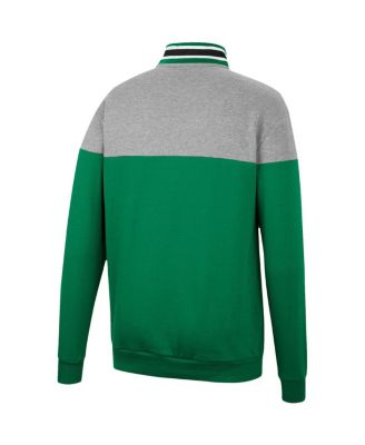 Men's Heathered Gray, Green Oregon Ducks Be the Ball Quarter-Zip Top