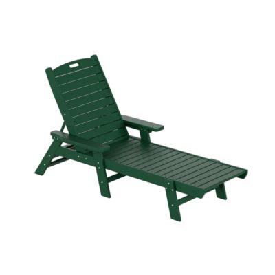 Adirondack Outdoor Chaise Lounge for Patio Garden Poolside (Set of 2)